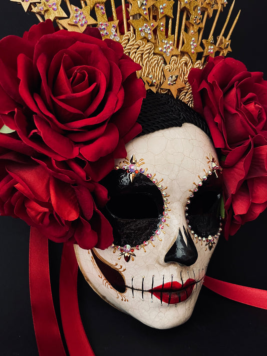 Catrina mask with stars