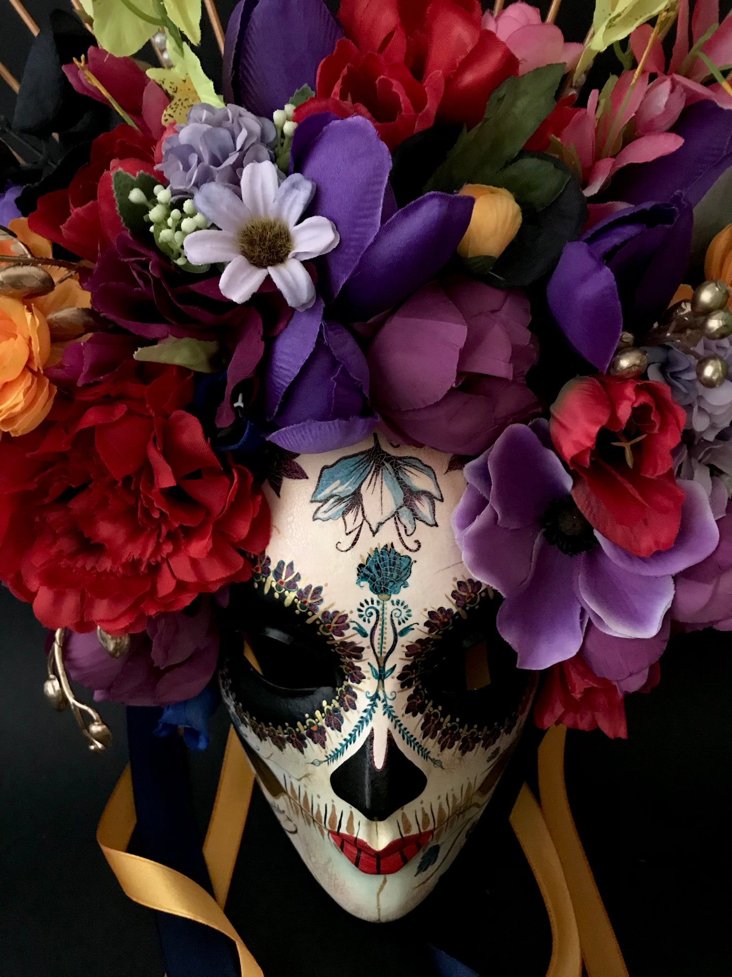 Rainbow Catrina mask