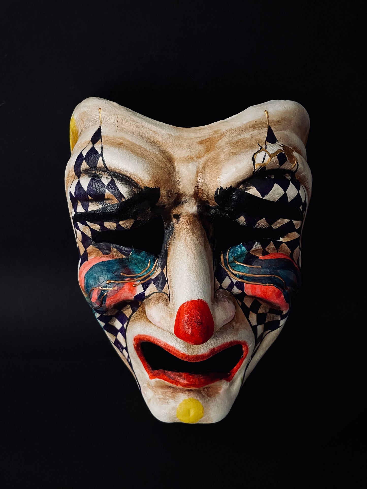 Tragedy mask. Tragic clown.