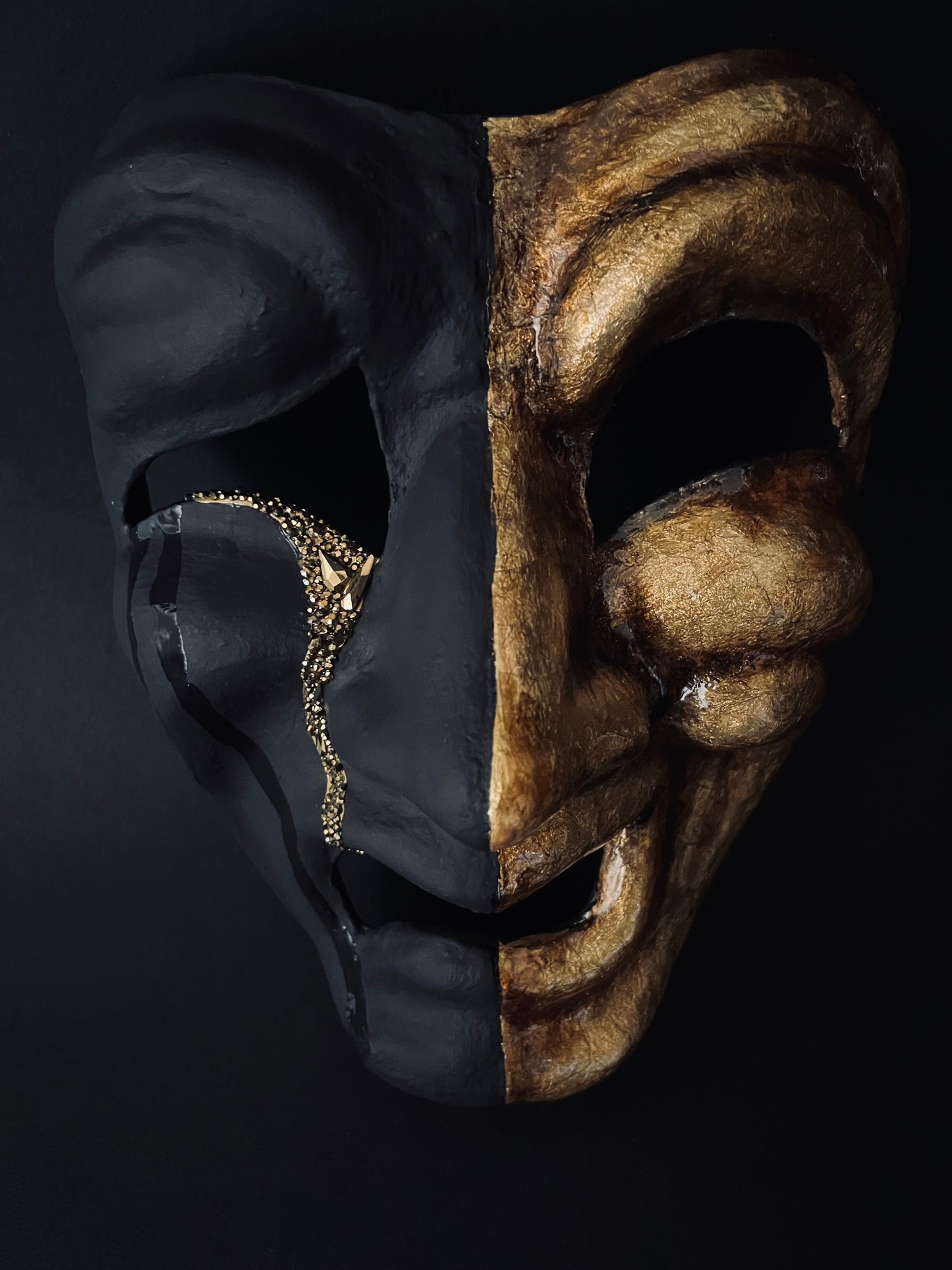 Comedy and tragedy mask. Venetian style mask