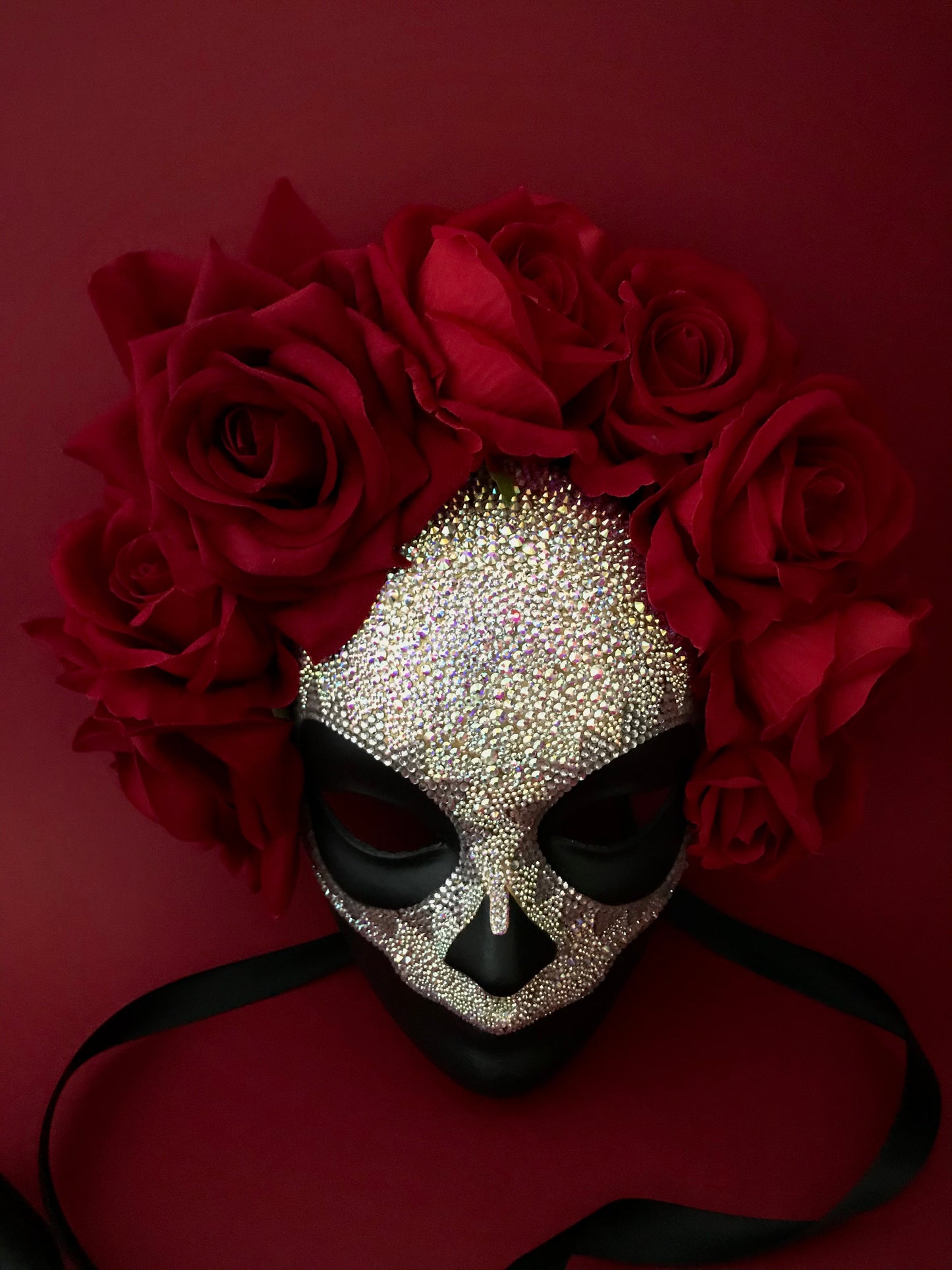 Catrina mask with rhinestones