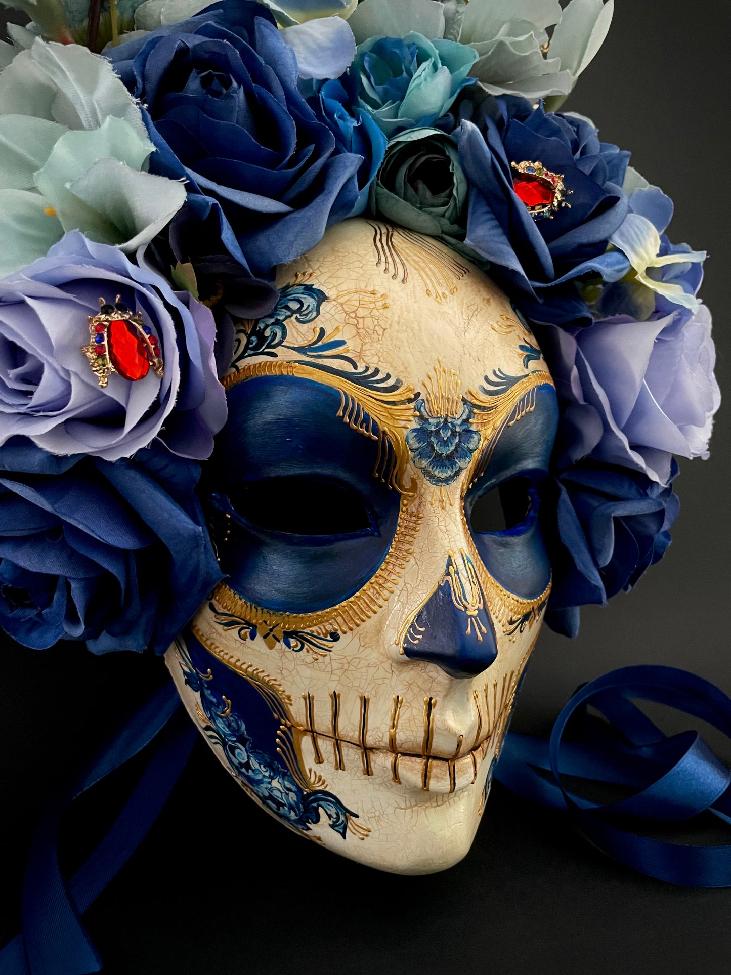 Blue Catrina mask