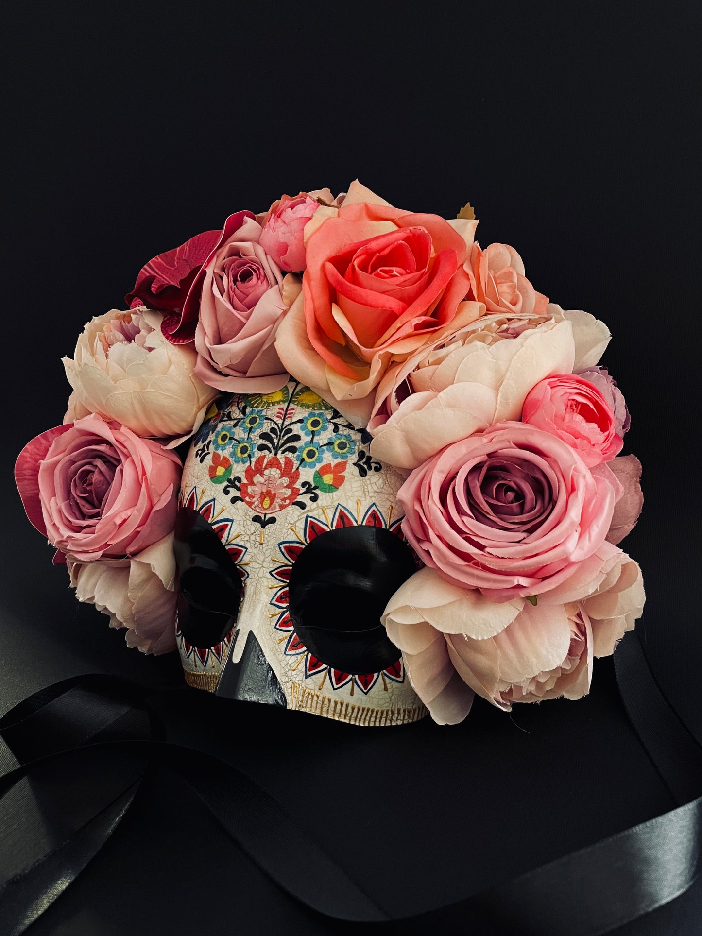 Day of the dead half face Catrina mask