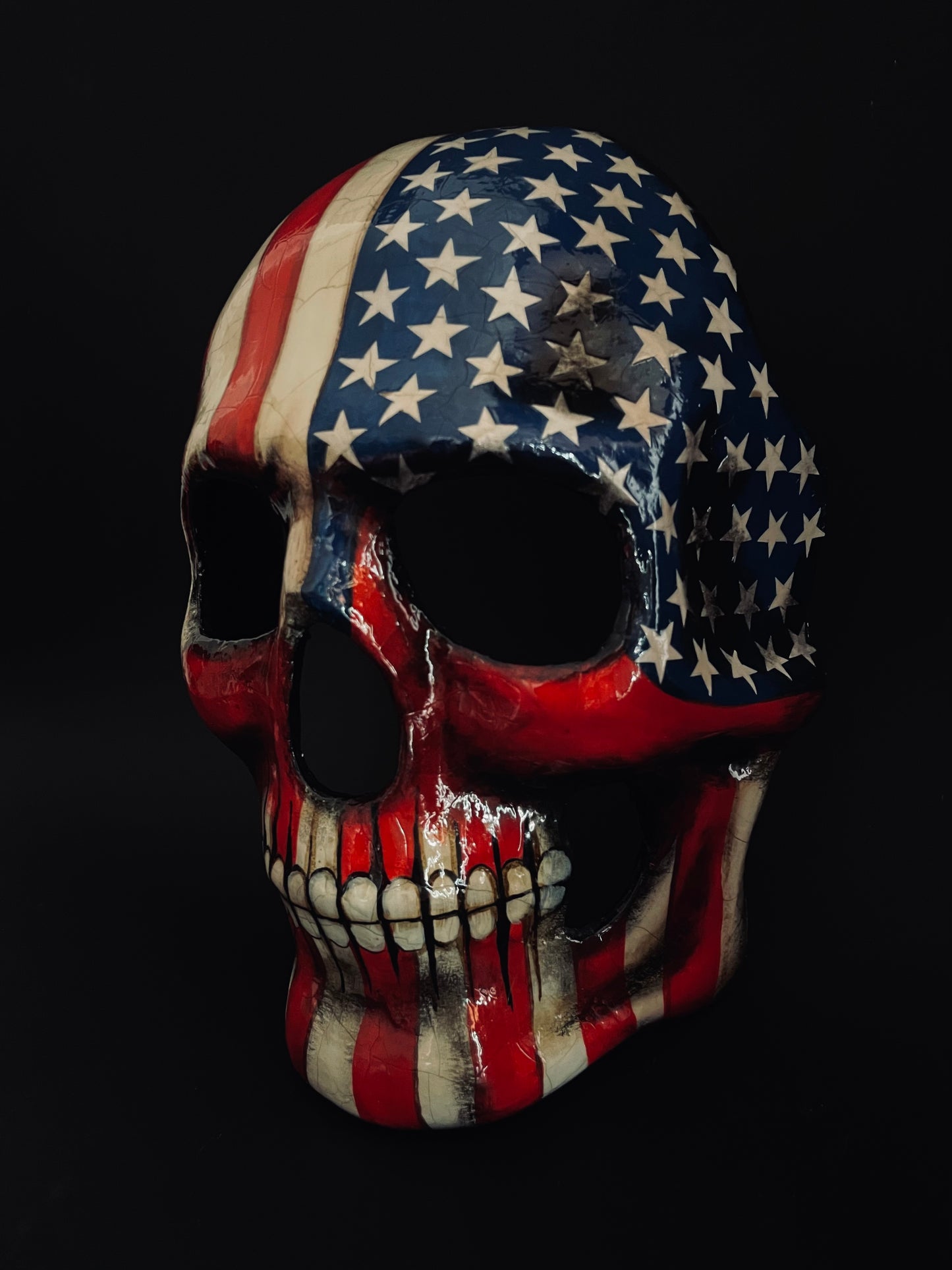 American flag skull mask