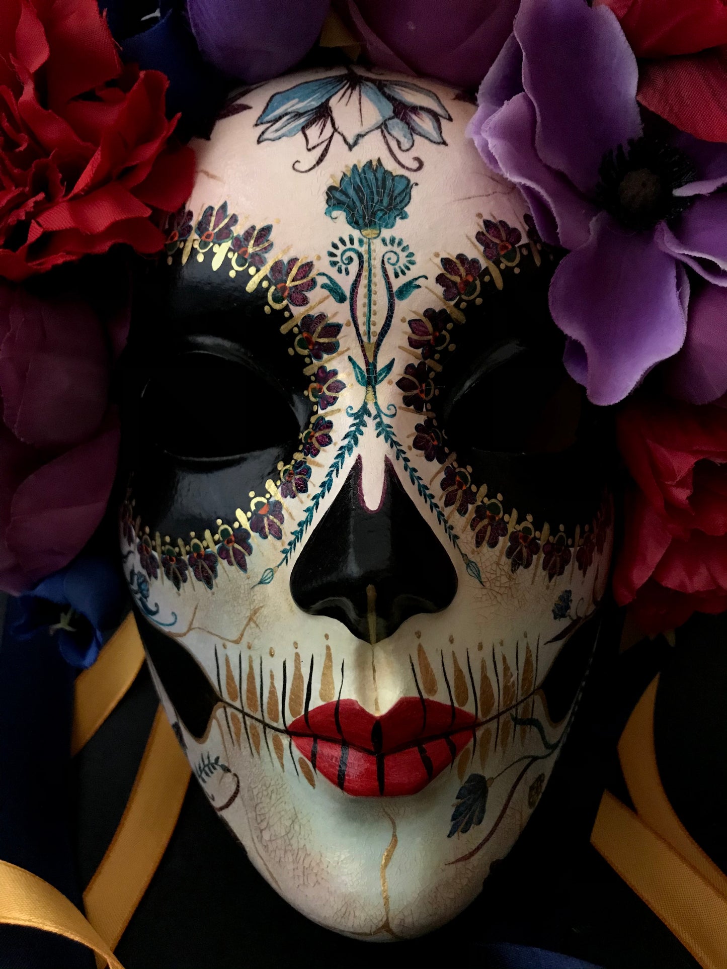 Rainbow Catrina mask